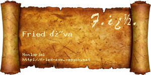 Fried Éva névjegykártya